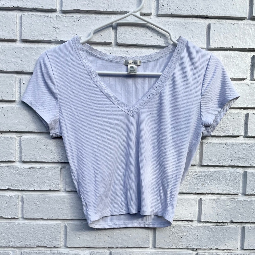 White ribbed crop top